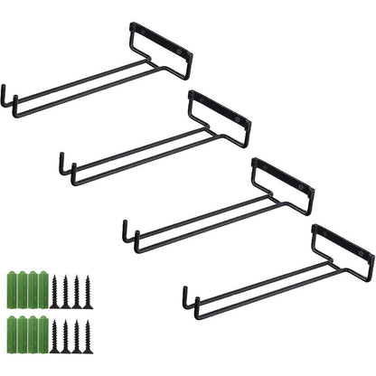 Weinglashalter 4er Bar Zubehör Unter Schrank Schwarz 30cm