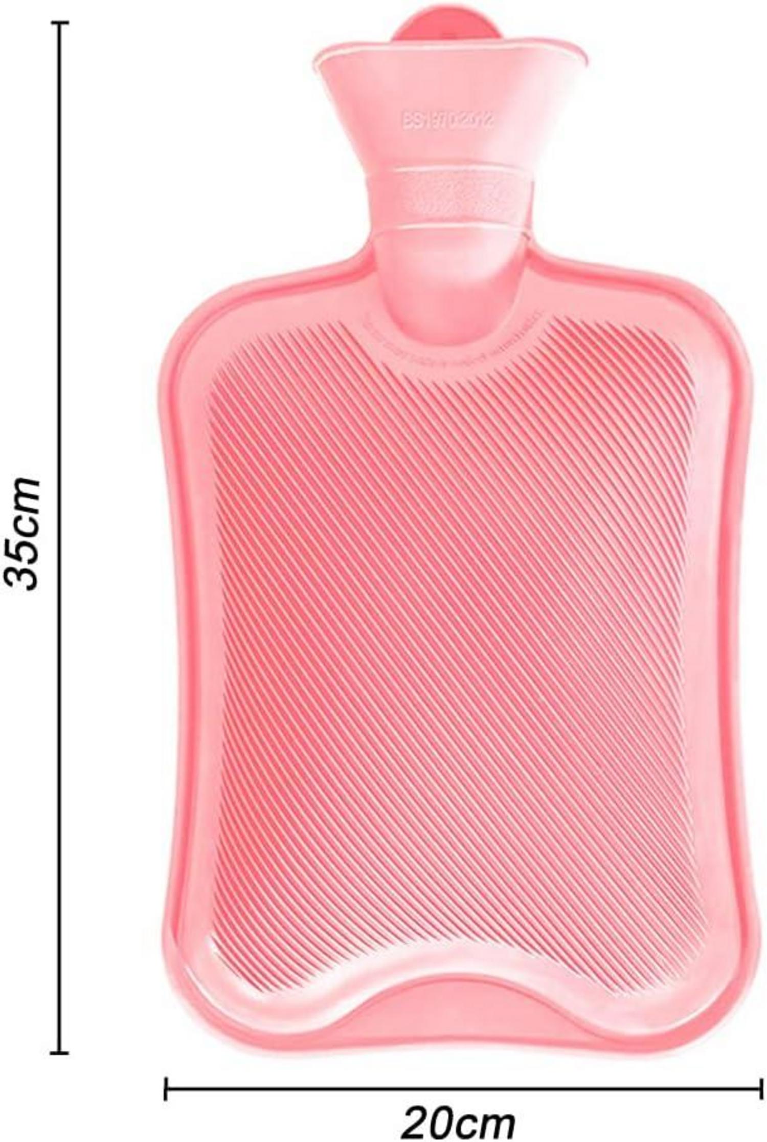 Wärmflasche ohne Bezug 2L Naturkautschuk Bettflasche Rosa