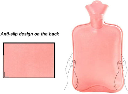 Wärmflasche 2L ohne Bezug Naturkautschuk Rosa Bettflasche Kinder