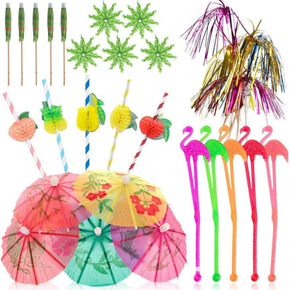 Cocktail Deko Party Deko 105 Stück Cocktail Dekorationen