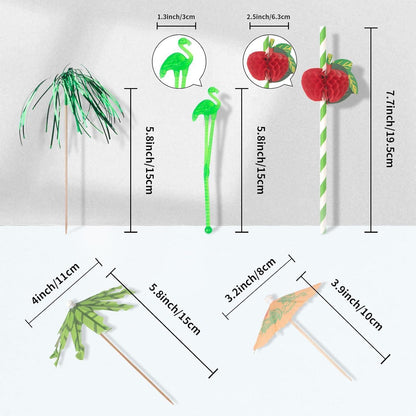 Cocktail Deko Party Deko 105 Stück Cocktail Dekorationen