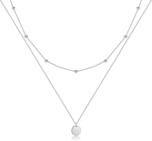 Layered Kette Silber Rosegold Gold Plättchen Doppel Multilayer