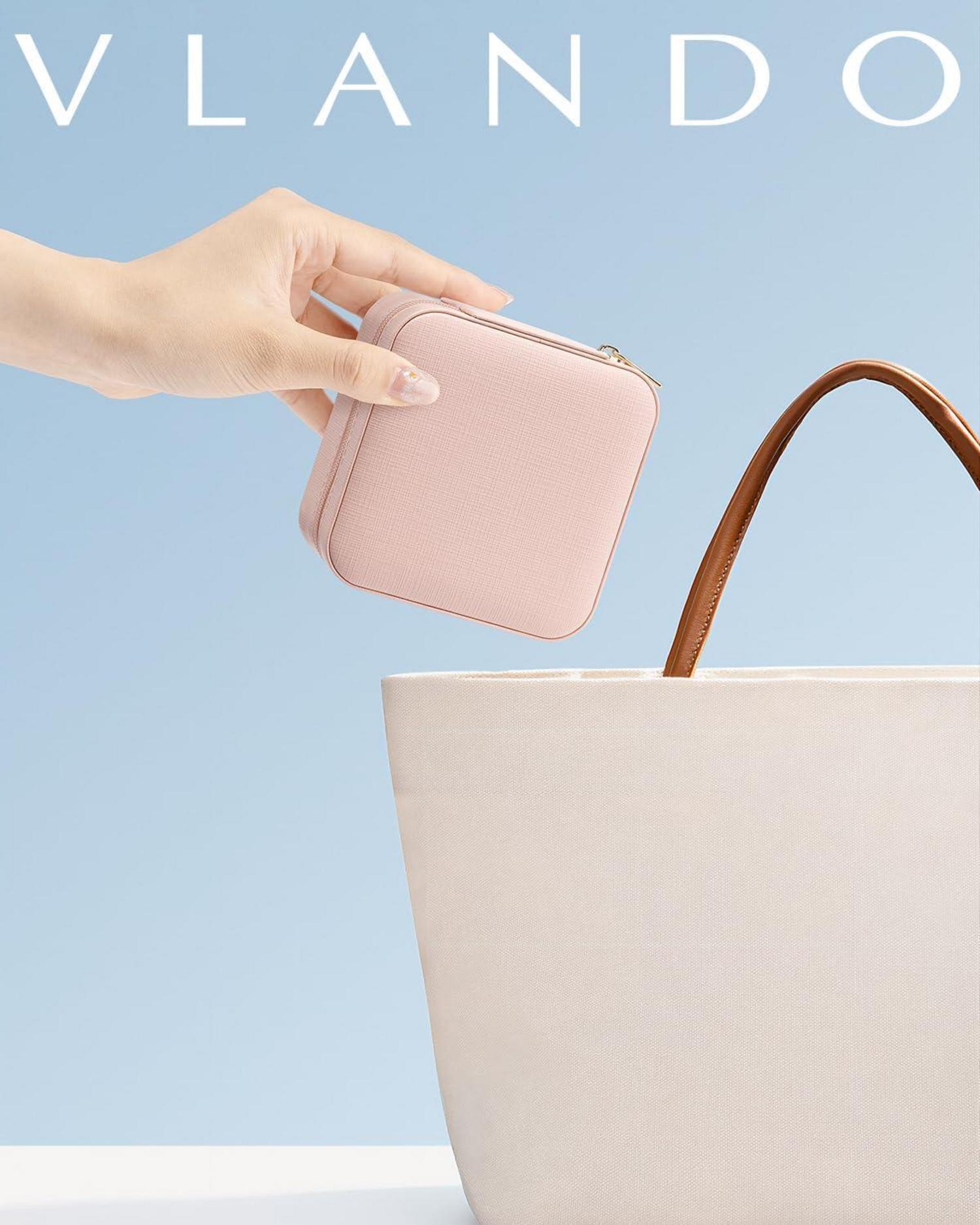 Vlando Reise Schmuckkästchen Damen Ringe Ohrringe Spiegel Geschenk