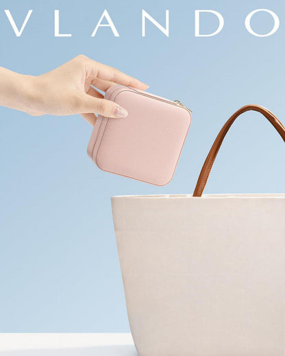 Vlando Reise Schmuckkästchen Damen Ringe Ohrringe Spiegel Geschenk