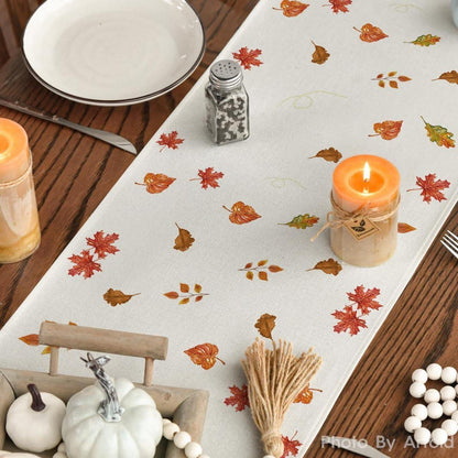 Artoid Mode Katze Kürbis Herbst Tischläufer 40x140 cm Beige