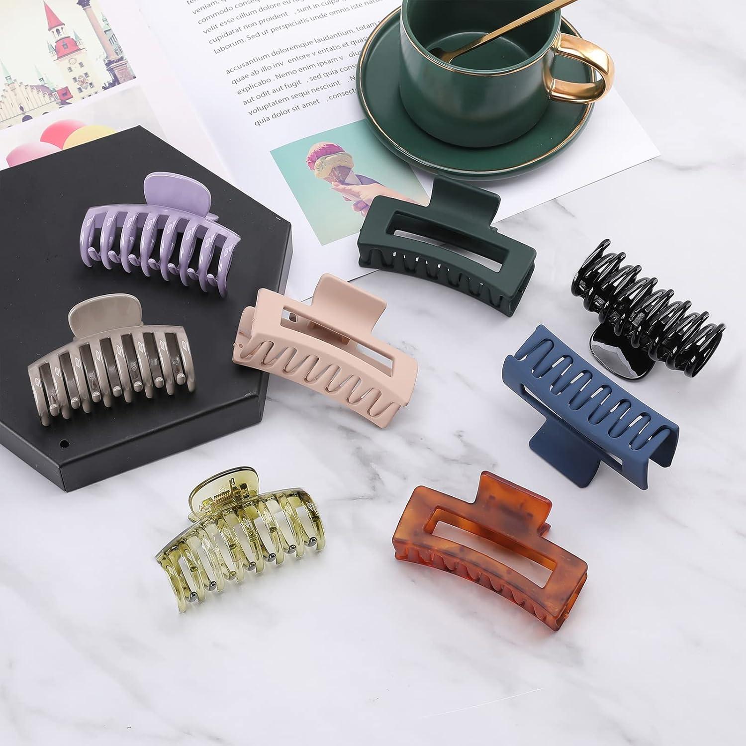 8 Stück Große Haarklammer 8cm Haarspangen dickes Haar Rutschfestes Jaw