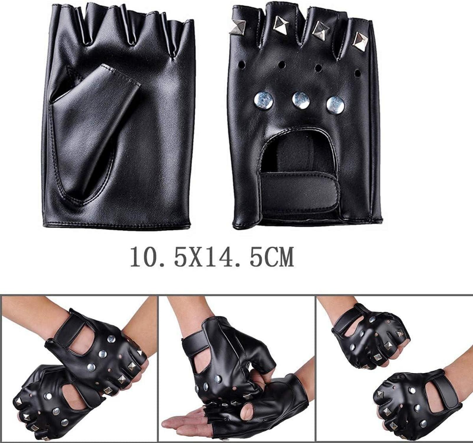 Punk Gothic Rocker Kit 70er 80er 90er Jahre Schwermetall Disco Kostüm Zubehör Tattoo Ärmel Handschuhe Kette Arm Fake Tattoo Cover