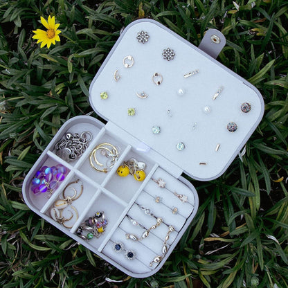 Vlando Schmuckkästchen Reise Schmucktasche Leder Black Gold