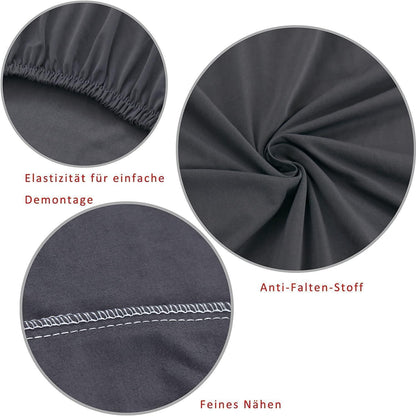 6x Stuhlhussen Stretch Dunkelgrau – Universal Passform