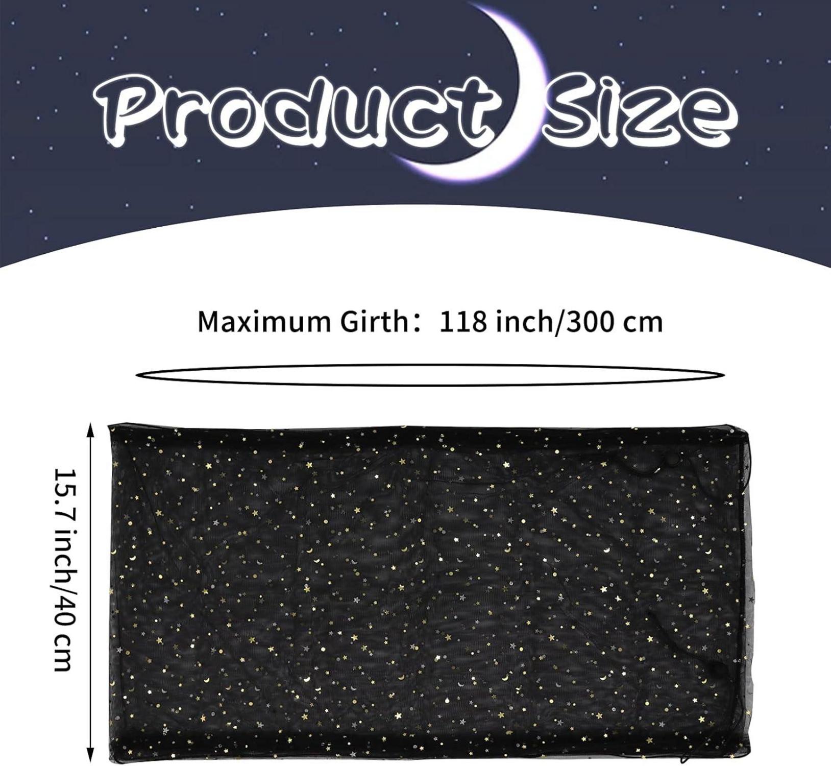 Vogelkäfig Abdeckung Groß Schwarz Pailletten Netz