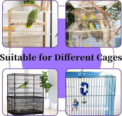 Vogelkäfig Abdeckung Schwarz Paillettenstern Extra Groß Einstellbar