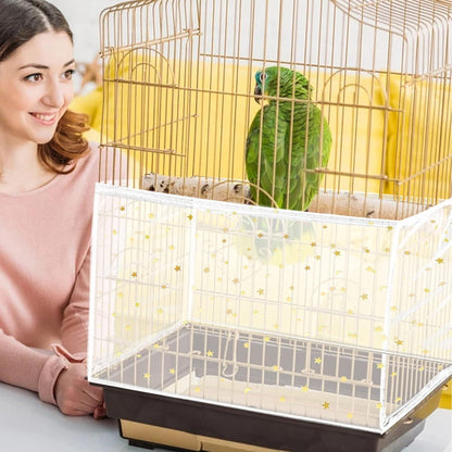 Vogelkäfig Abdeckung Groß Papageien Kordelzug Netz Runde Quadratische