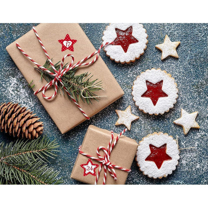 Selbstklebende Adventskalender Zahlen Aufkleber 4 cm 24