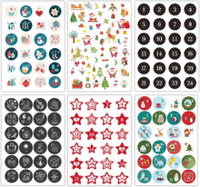 Selbstklebende Adventskalender Zahlen Aufkleber 4 cm 24