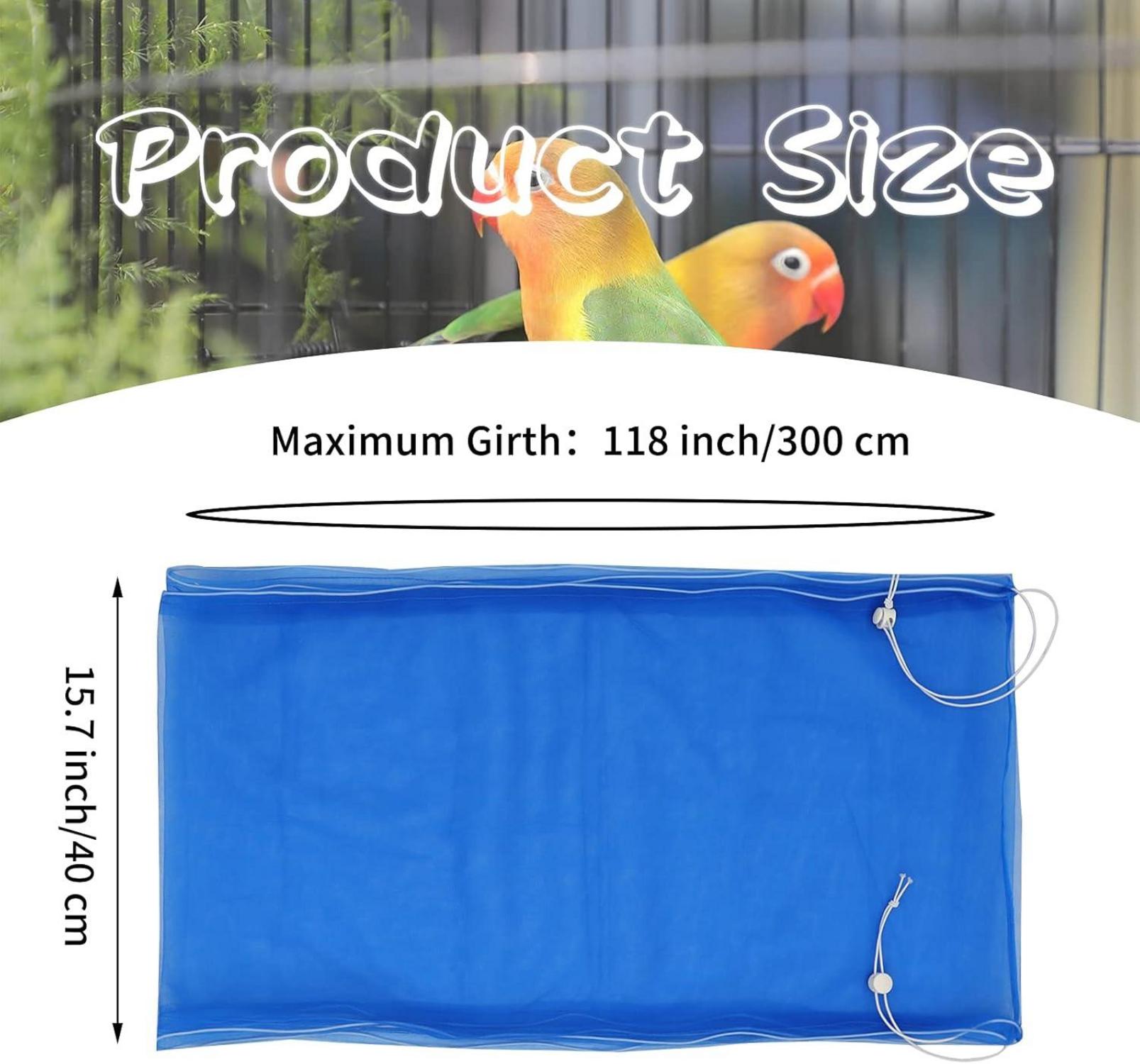 Vogelkäfig Abdeckung Universal Papageien Kordelzug Netz