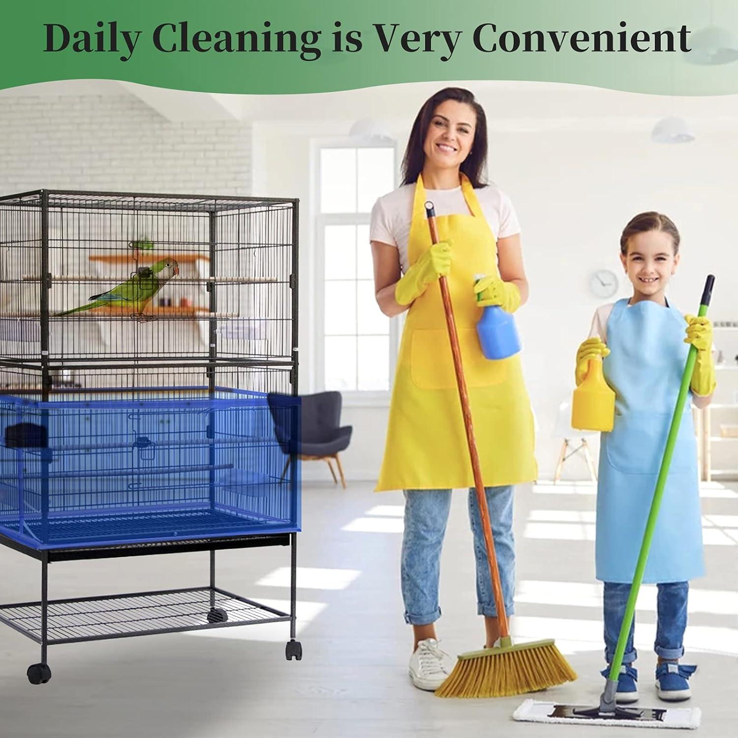 Extra große Vogelkäfig Abdeckung Samenfänger Papageien Kordelzug