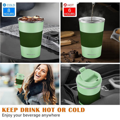 Thermobecher Isolierbecher 380ml Edelstahl Kaffeebecher