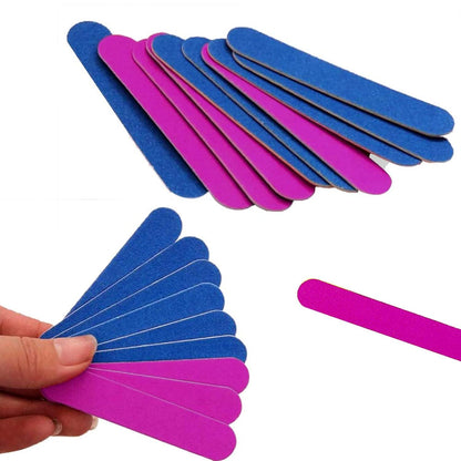 100 Mini-Nagelfeilen, doppelseitig, Körnung 180/240, tragbar, professionell, Emery Boards Nagelfeile