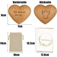 Holz-Herz Handschmeichler Schutzengel Motiv Glücksbringer