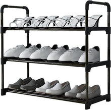 Stapelbares Schuhregal Metall 3 Ebenen für 9 Paar