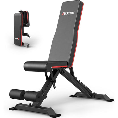 Klappbare Hantelbank - Verstellbar & Platzsparende