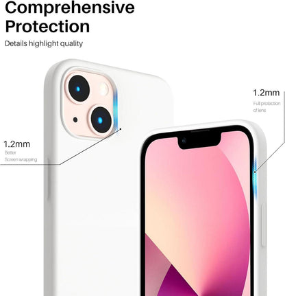 ORNARTO iPhone 13 Silikon Case 6,1 Zoll Ultra Dünn Voller Schutz Flüssig