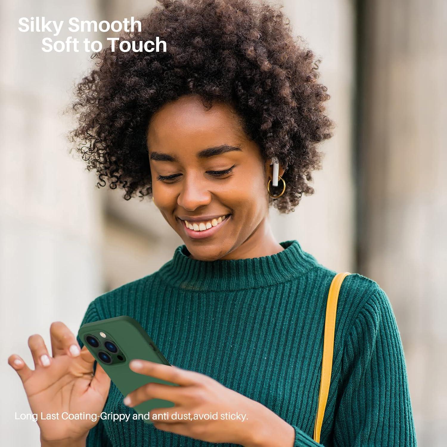 Silikon Case für iPhone 13 Pro 6,1 Ultra Dünn Flüssig Klee Grün