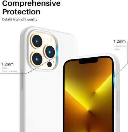 ORNARTO Silikon Case für iPhone 13 Pro - Ultra Dünn, Voller Schutz - Flüssig Silikon Handyhülle