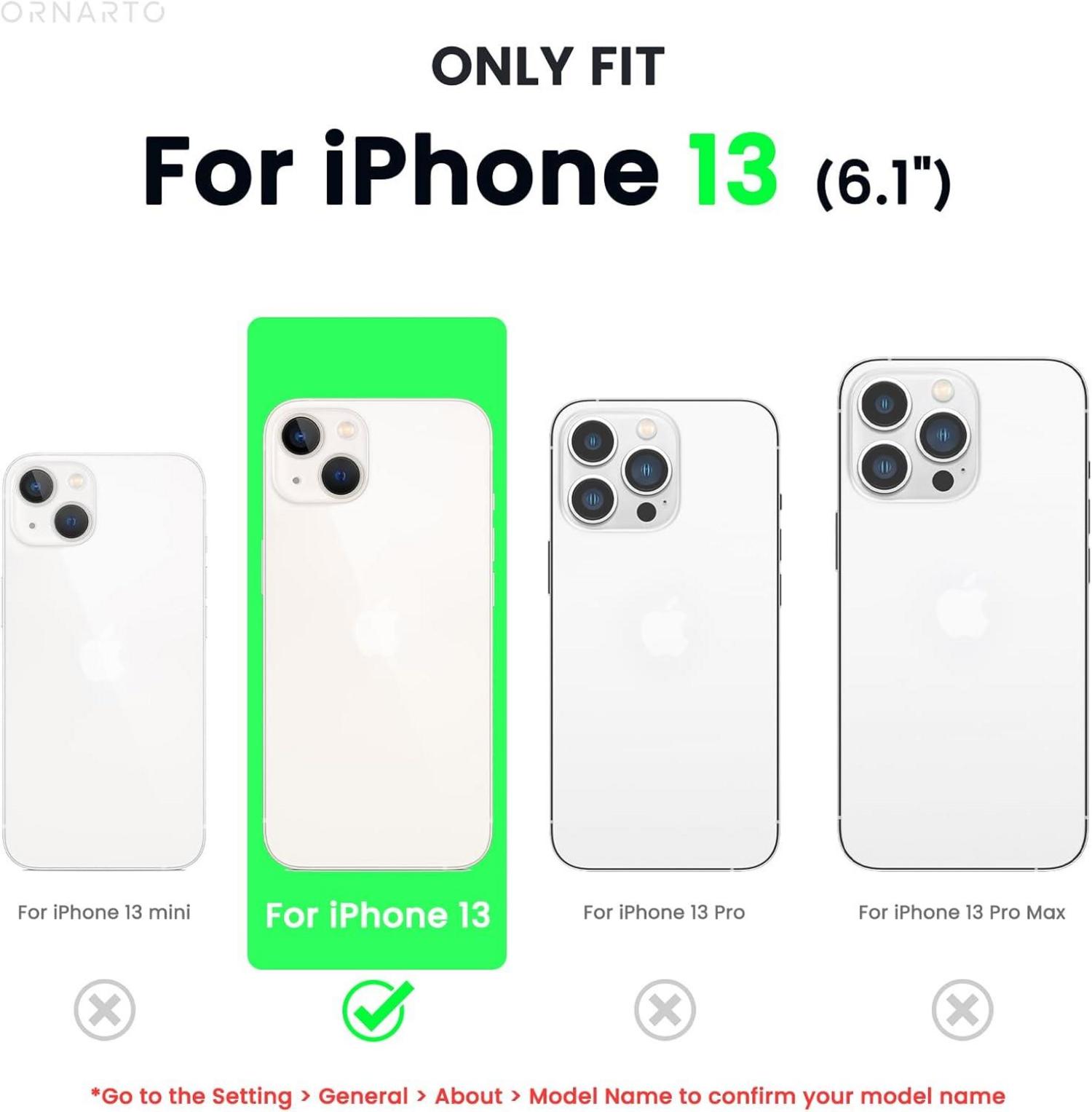ORNARTO iPhone 13 Silikon Case 6,1 Zoll - Flüssig Silikon