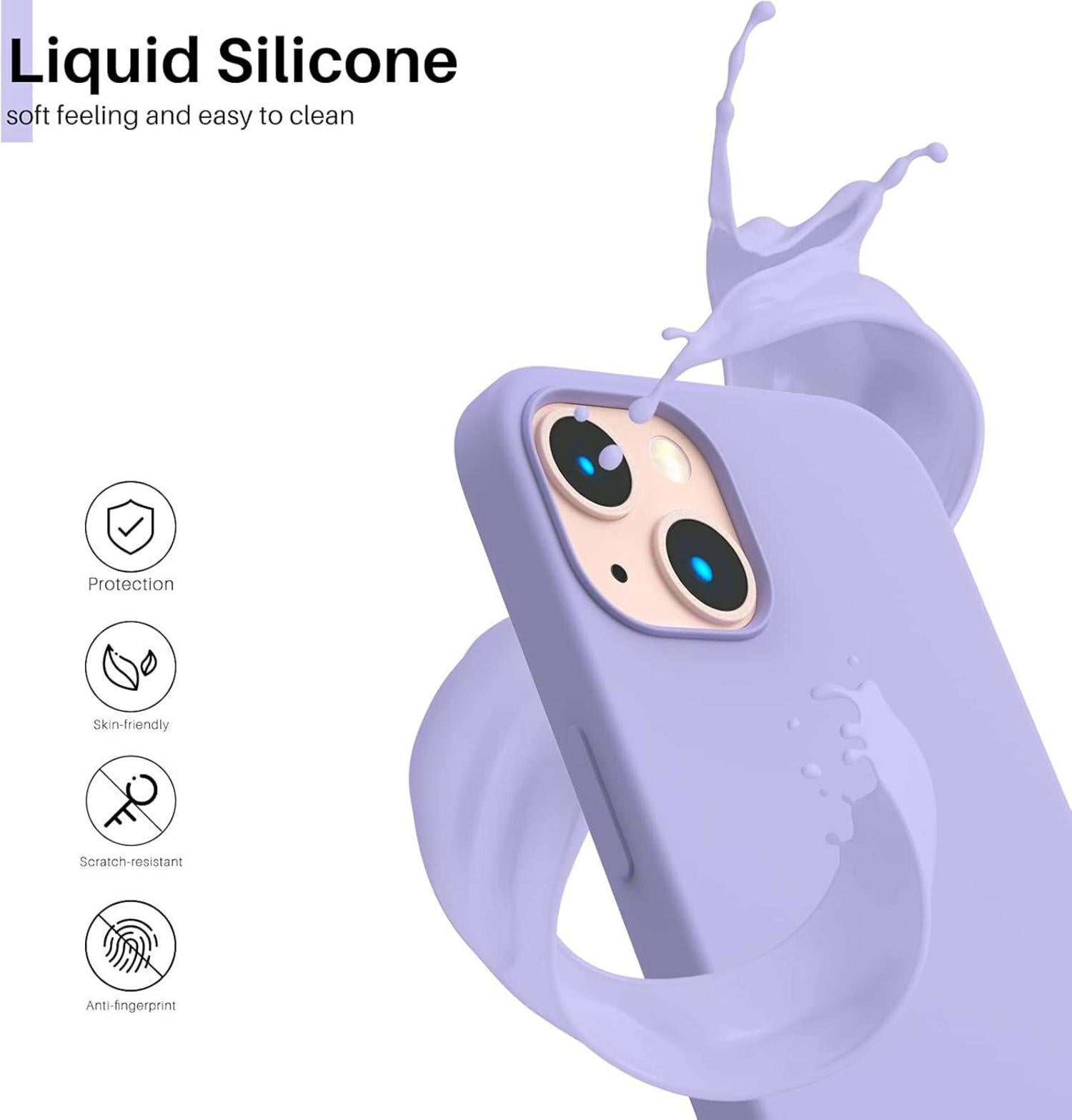 iPhone 13 Silikon Case 6,1 Zoll Ultra Dünn Flüssig Silikon Handyhülle