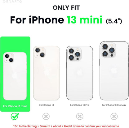 ORNARTO iPhone 13 Mini 5,4 Silikon Case Voller Schutz