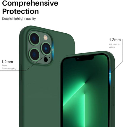 iPhone 13 Pro Max 6,7 Silikon Case Ultra Dünne Schutzhülle Klee Grün