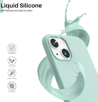 iPhone 13 Mini Silikon Case Ultra Dünn Voller Schutz MinzGrün