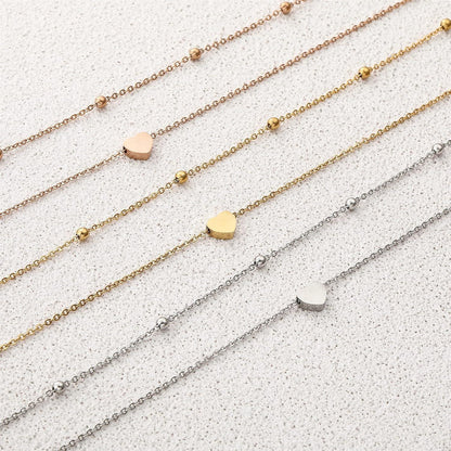 Damen Layered Kette Silber Rosegold Gold Multilayer Halskette Herz