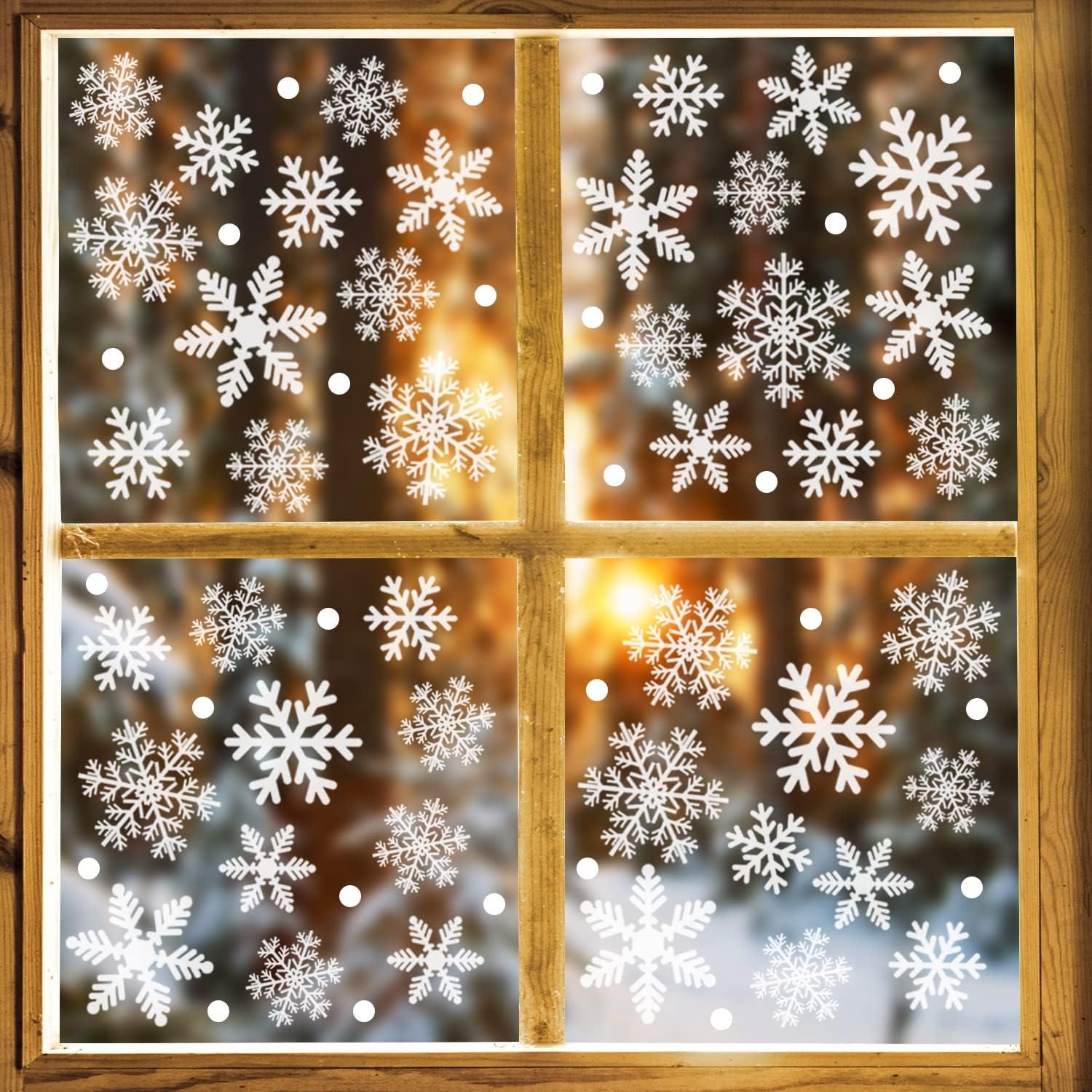 Schneeflocken Fenstersticker für Weihnachten - 372 PVC