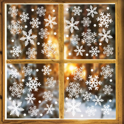 Schneeflocken Fenstersticker für Weihnachten - 372 PVC