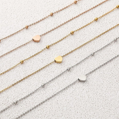 Damen Multilayer Layered Kette Silber Rosegold Gold Herz Halskette