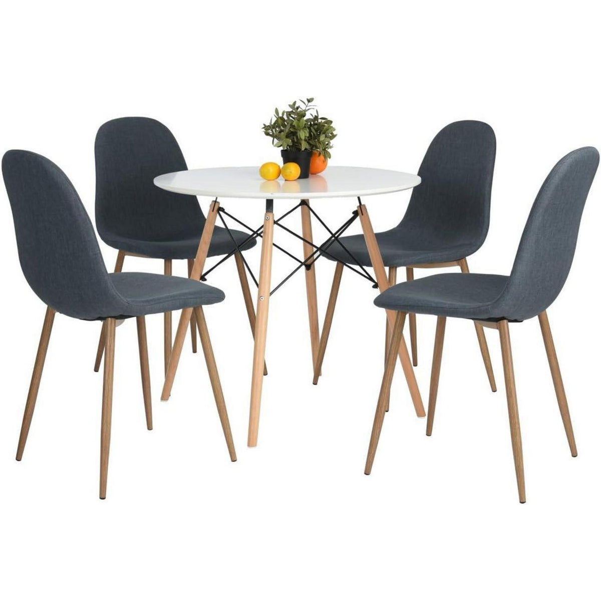Runder Esstisch Weiß – Moderner Küchentisch 74x80cm