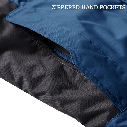 Herren Winterjacke Wasserdicht Warm Blau XL