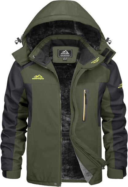 Winterjacke Herren Wasserdicht Gefüttert Skijacke Atmungsaktiv