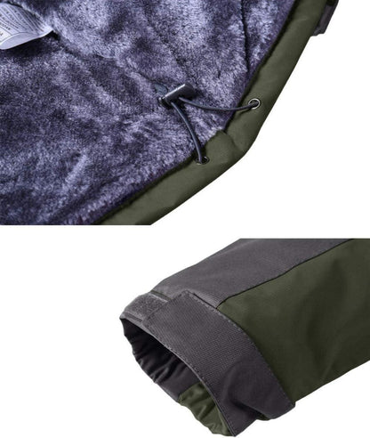 KEFITEVD Herren Winterjacke Wasserdicht Gefüttert S Armeegrün