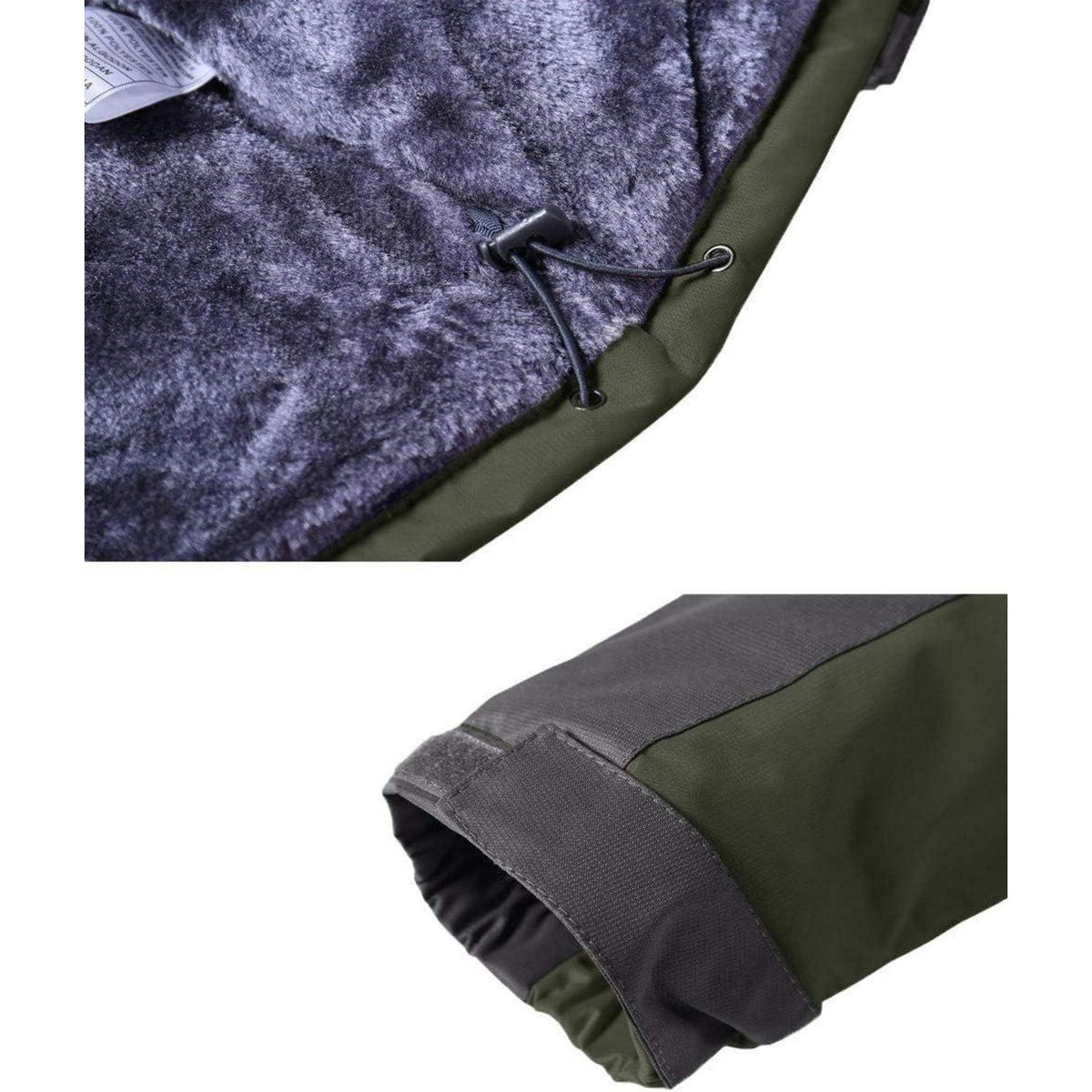 Herren Winterjacke Wasserdicht & Warm – Skijacke Armeegrün