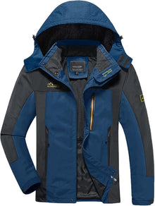 Wasserabweisende Funktionsjacke mit abnehmbarer Kapuze für Herren