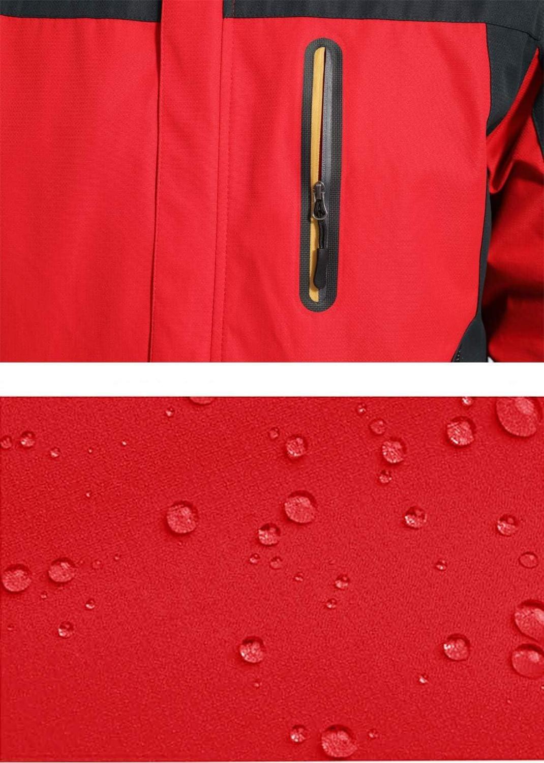 KEFITEVD Herren Softshelljacke abnehmbare Kapuze Outdoorjacke Denimblau