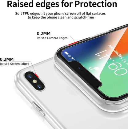 Schutzhülle iPhone X XS Panzer Schutzglas Transparent 2er Pack
