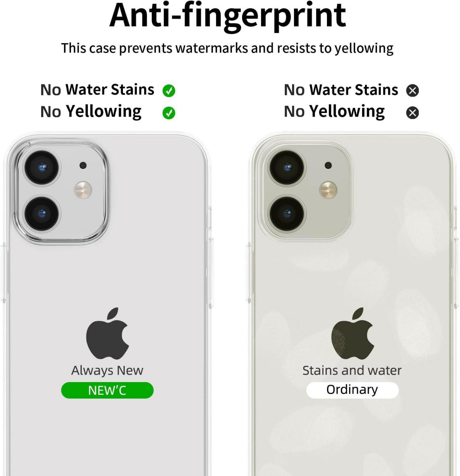 Hülle iPhone 12 12 Pro Transparent Silikon TPU Panzer Schutz Glas