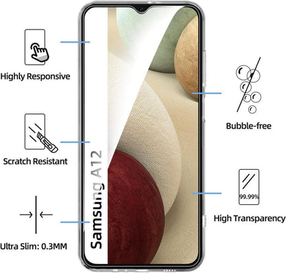 NEW'C Samsung Galaxy A12 M12 Hülle Transparent Silikon 2
