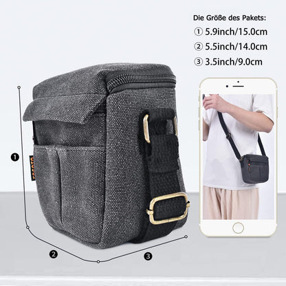 Premium Canvas Kameratasche Sony Fujifilm Canon A6000 A6100 A6400 X-T2 X-T3