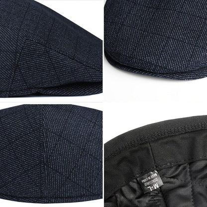 Schiebermütze Herren Sommer Grau Hut Flat Cap Verstellbar