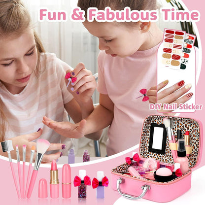 Kinder Make-Up Set Mädchen Schminkkoffer 25-teilig Pink